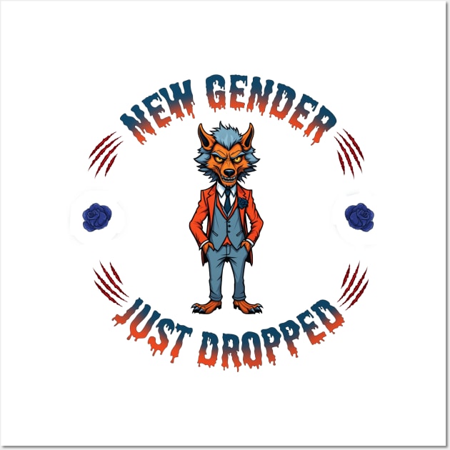 New Gender Just Dropped! Dapper Werewolf Wall Art by Sieve's Weave's